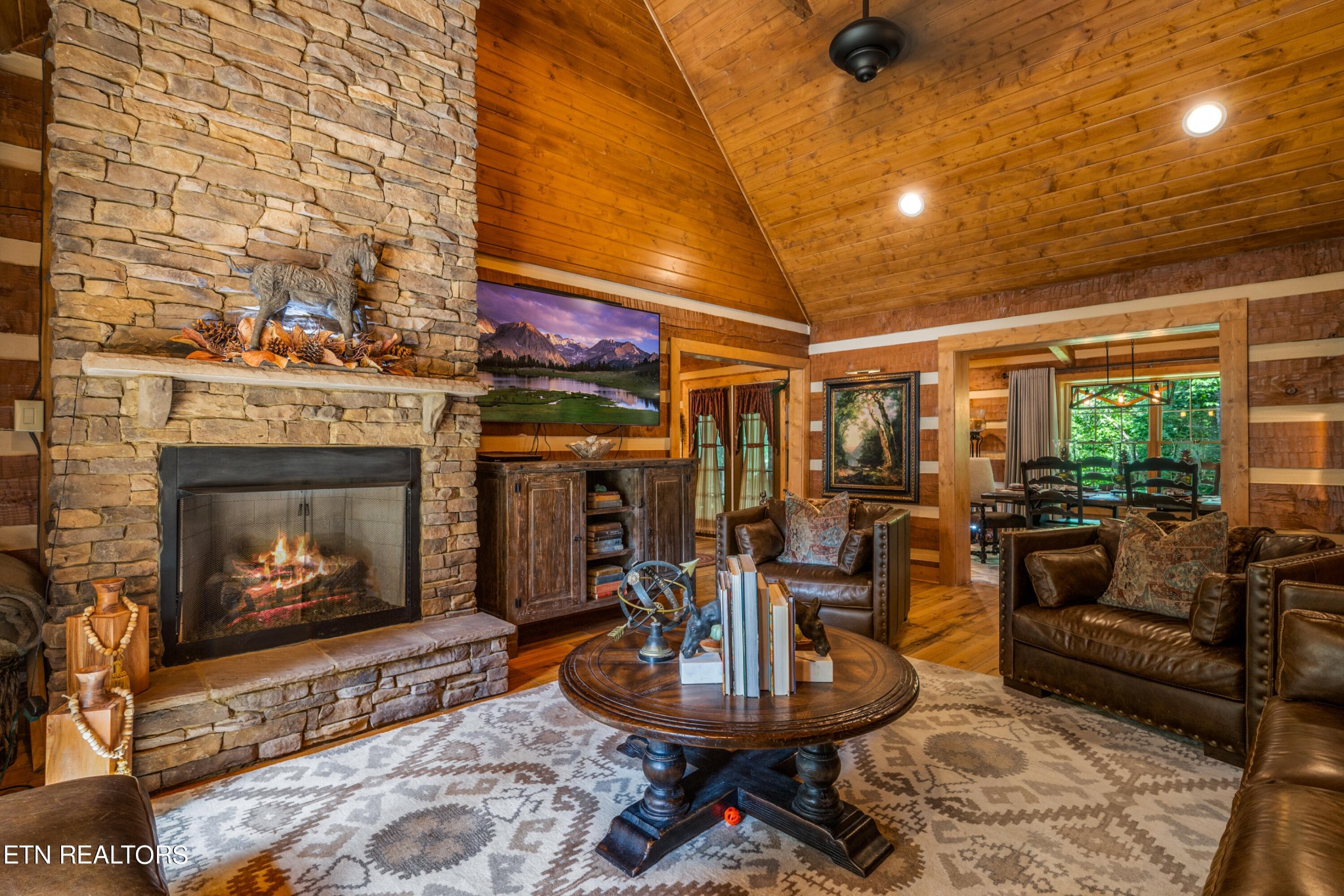 144 Lakeside Townsend, TN 37882 - Photo 23 of 56 a living room with fireplace furniture and a fireplace