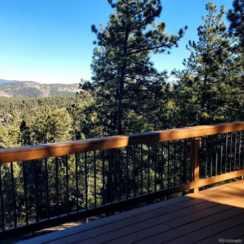 a view of wooden deck