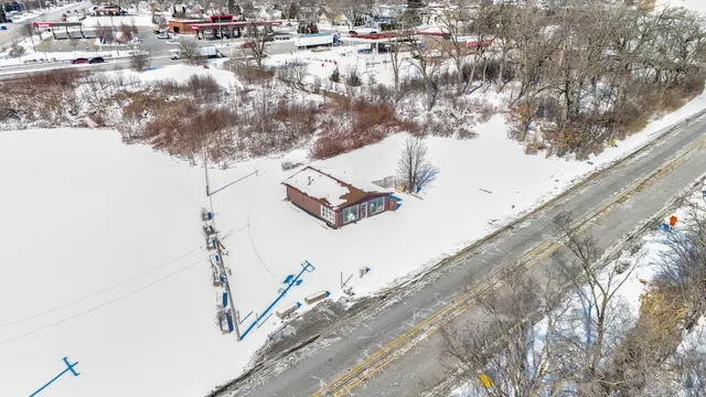 an aerial view of multiple house