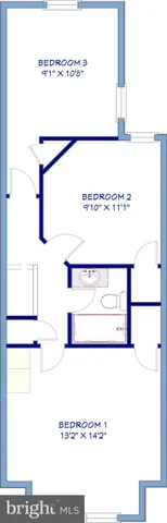 a picture of a room with a bench and a window