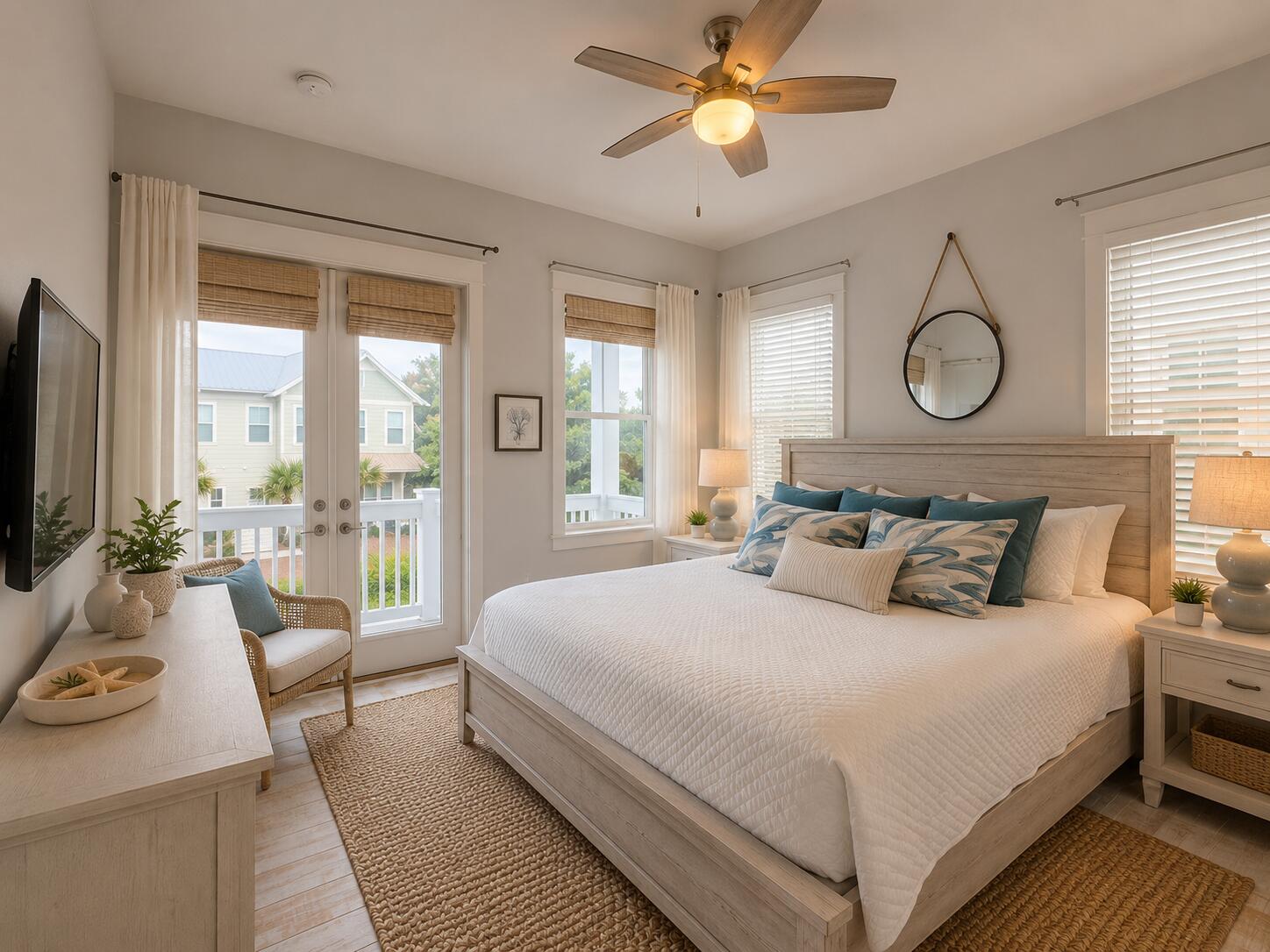 197 Milestone Drive, Unit C Inlet Beach, FL 32461 - Photo 2 of 37 Virtual photo of bedroom 2 with king bed