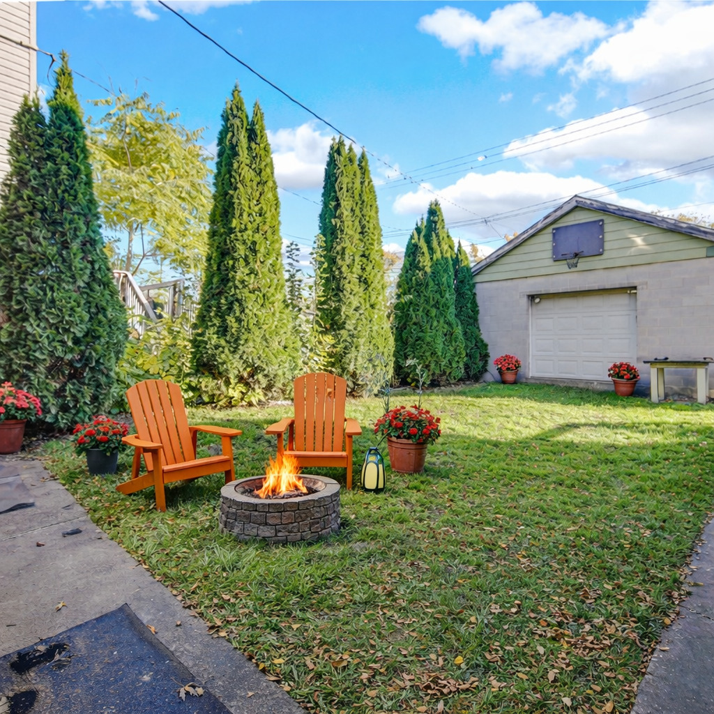 3329 South Racine Avenue Chicago, IL 60608 - Photo 13 of 33 a view of a backyard with garden