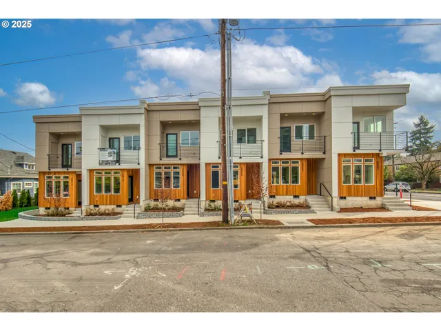 a front view of a house with a patio