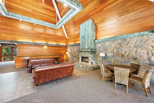 a outdoor space with patio furniture and a umbrella