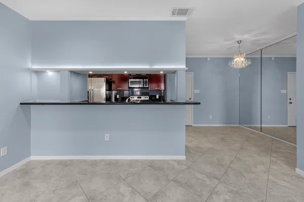 a view of a kitchen