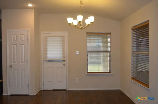 a view of a livingroom with a window