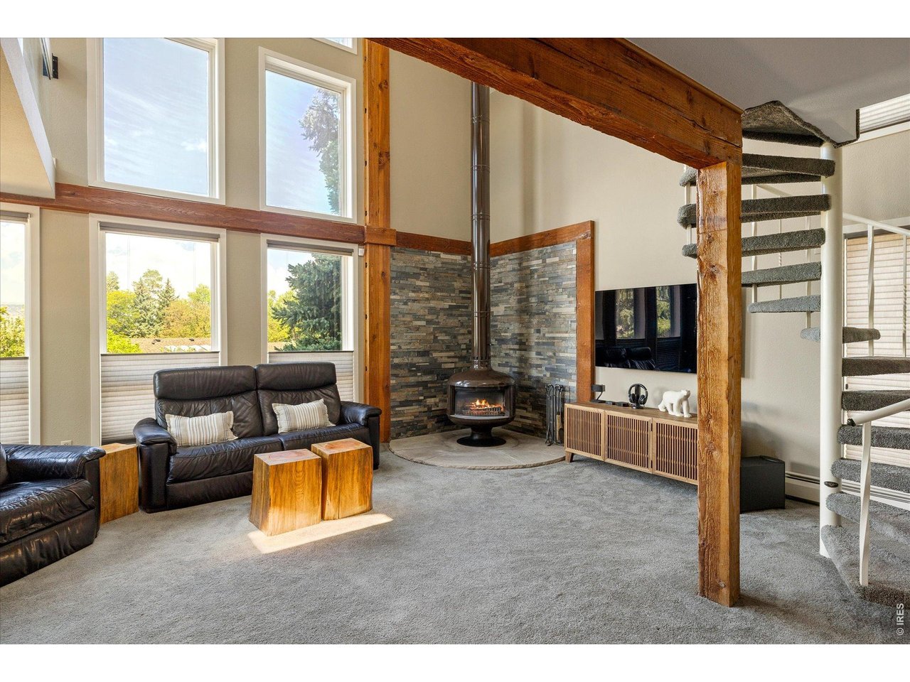 1032 Ridglea Way Boulder, CO 80303 - Photo 6 of 46 Front living room with wood burning stove