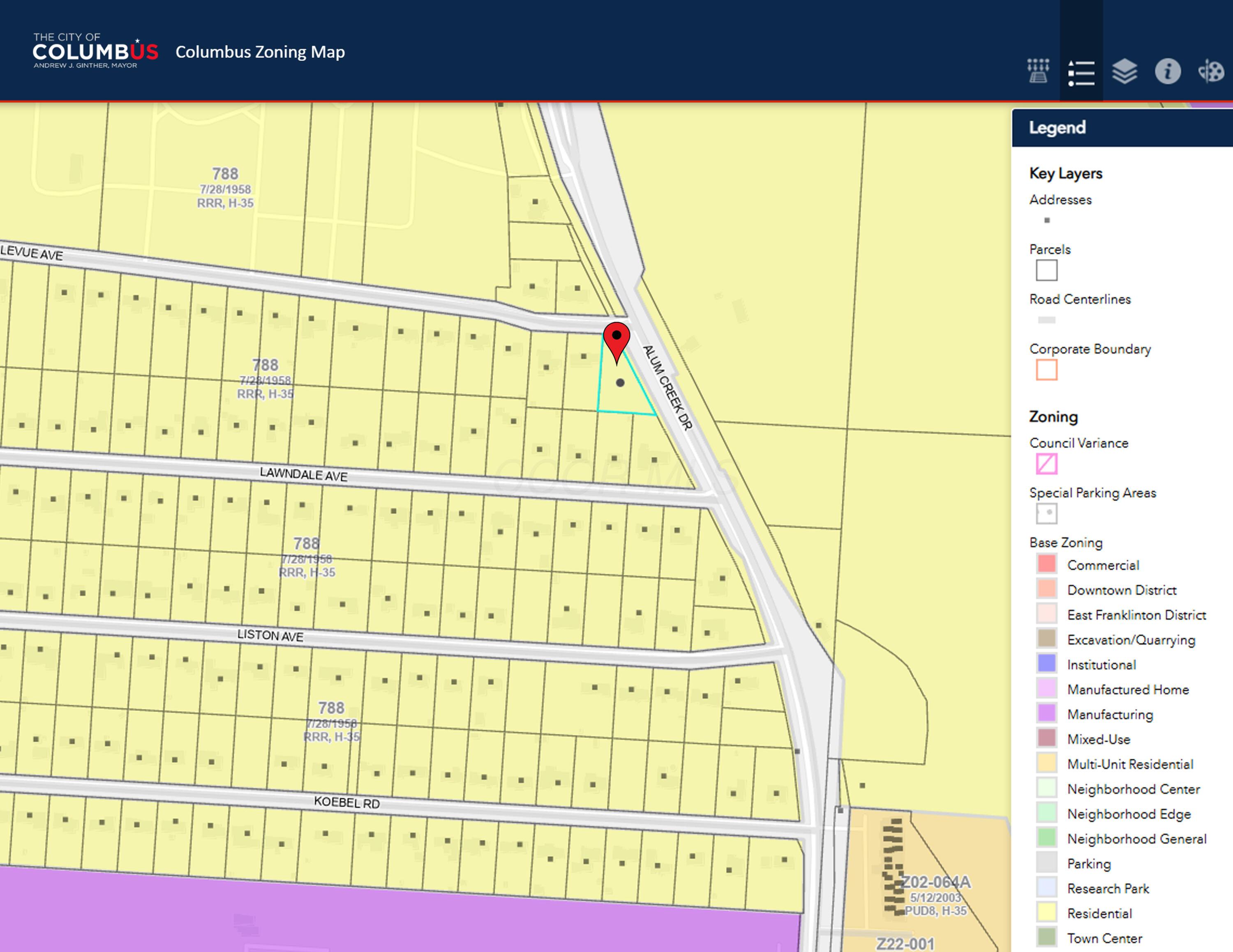 0 Bellevue Avenue, Unit R22 T4 S1 Columbus, OH 43207 - Photo 8 of 10 Zoning Map