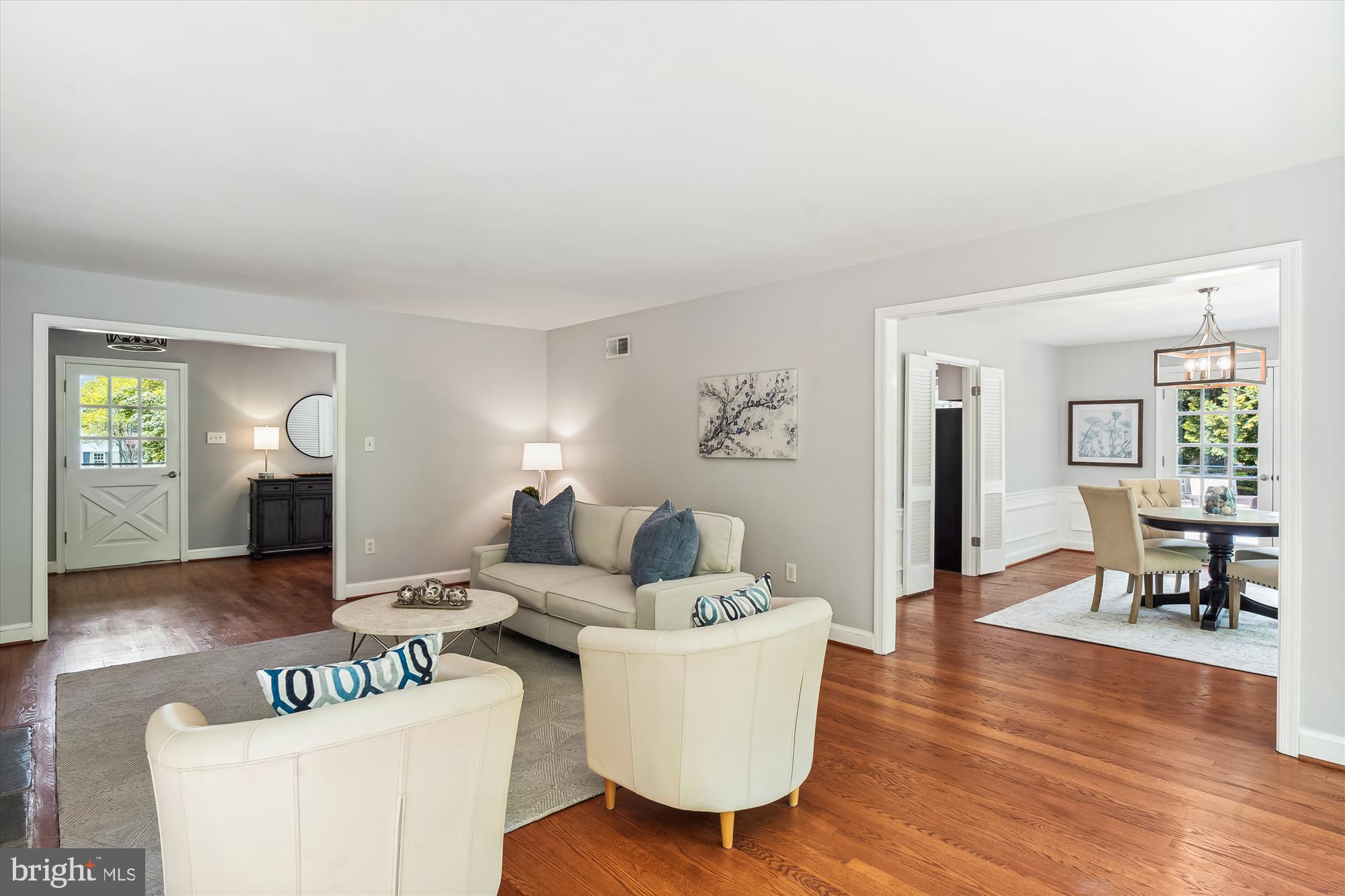 10001 Carter Road Bethesda, MD 20817 - Photo 9 of 78 Living Room Opens to the Dining Room