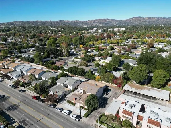an aerial view of a city with lots of residential buildings