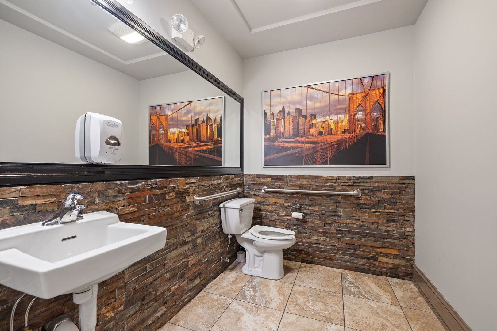 3941 75th Street, Unit 3941 Aurora, IL 60504 - Photo 18 of 25 a bathroom with a toilet sink and mirror