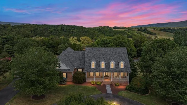 a view of a lake in middle of the forest
