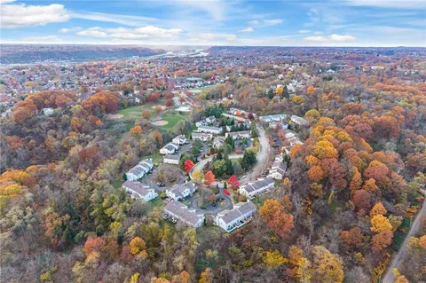 an aerial view of multiple house