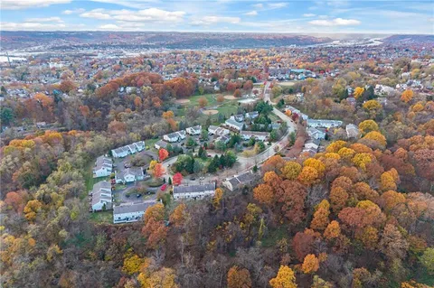 an aerial view of multiple house