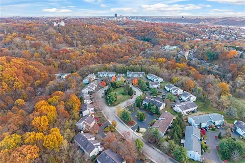 an aerial view of a city