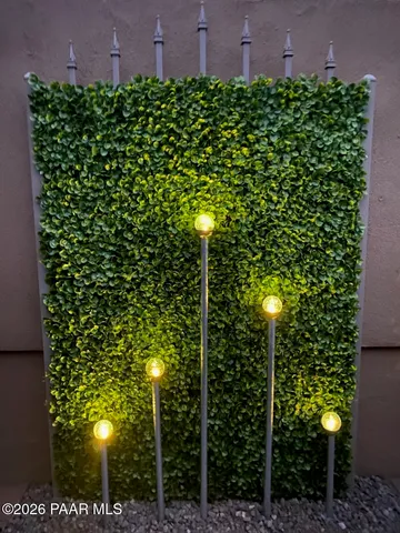 a view of a backyard of the house