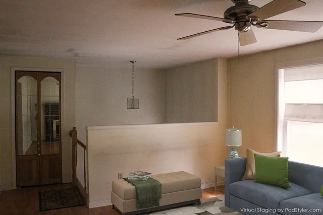 a bathroom with a shower and a window