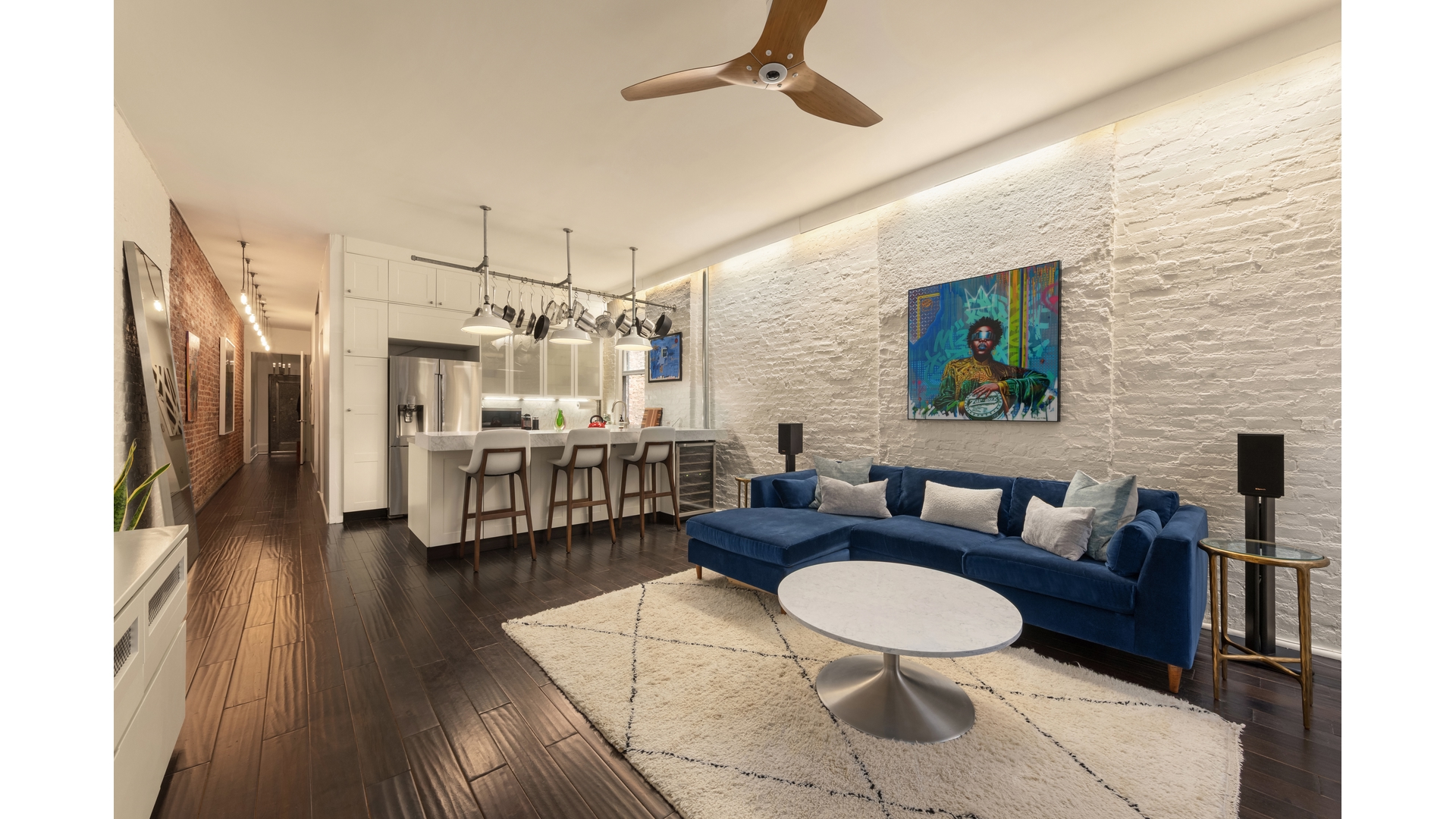 396 3rd Street, Unit SIX Brooklyn, NY 11215 - Photo 6 of 11 a living room with furniture and a flat screen tv
