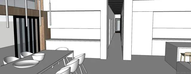 a view of a livingroom with furniture and window