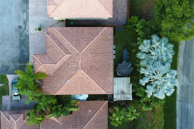 a aerial view of a house