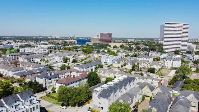 an aerial view of multiple house