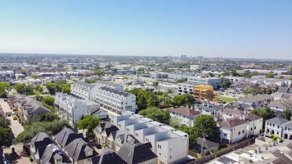 an aerial view of multiple house