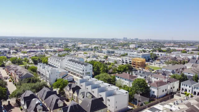 an aerial view of multiple house