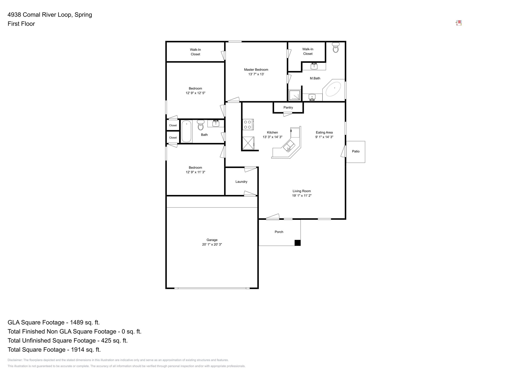 4938 Comal River Loop Spring, TX 77386 - Photo 14 of 14 a picture of a floor plan