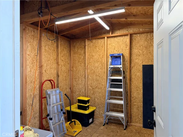 a view of storage and utility room