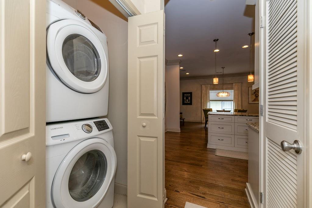 1084 Sanders Avenue Southeast, Unit A Atlanta, GA 30316 - Photo 40 of 44 a view of a hallway with washer and dryer