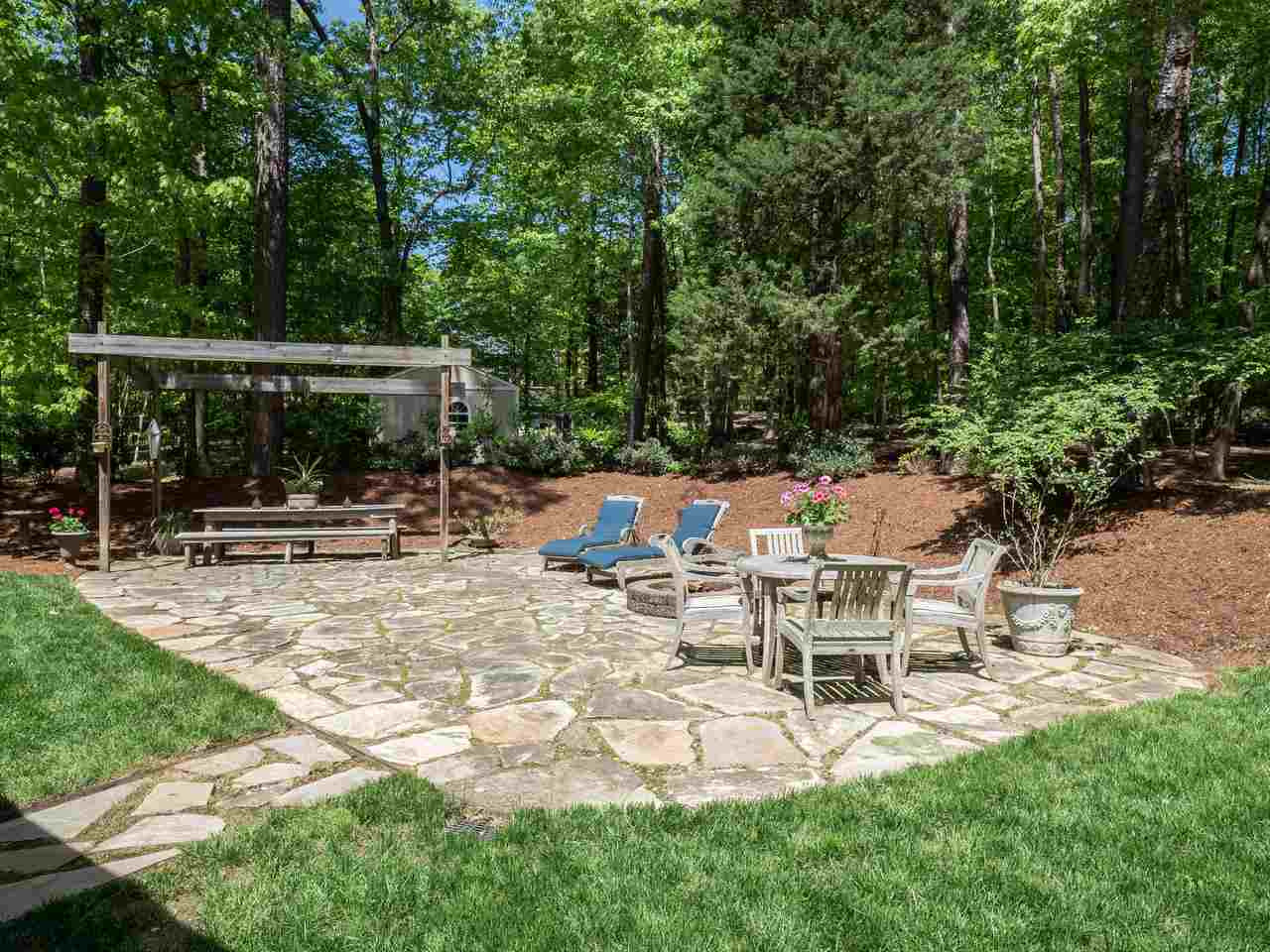 12329 Chastain Drive Raleigh, NC 27614 - Photo 20 of 30 Stone patio with fire pit