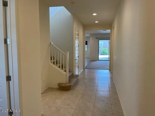a view of hallway with stairs
