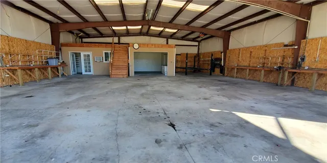 a view of a garage