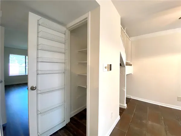 a view of closet area