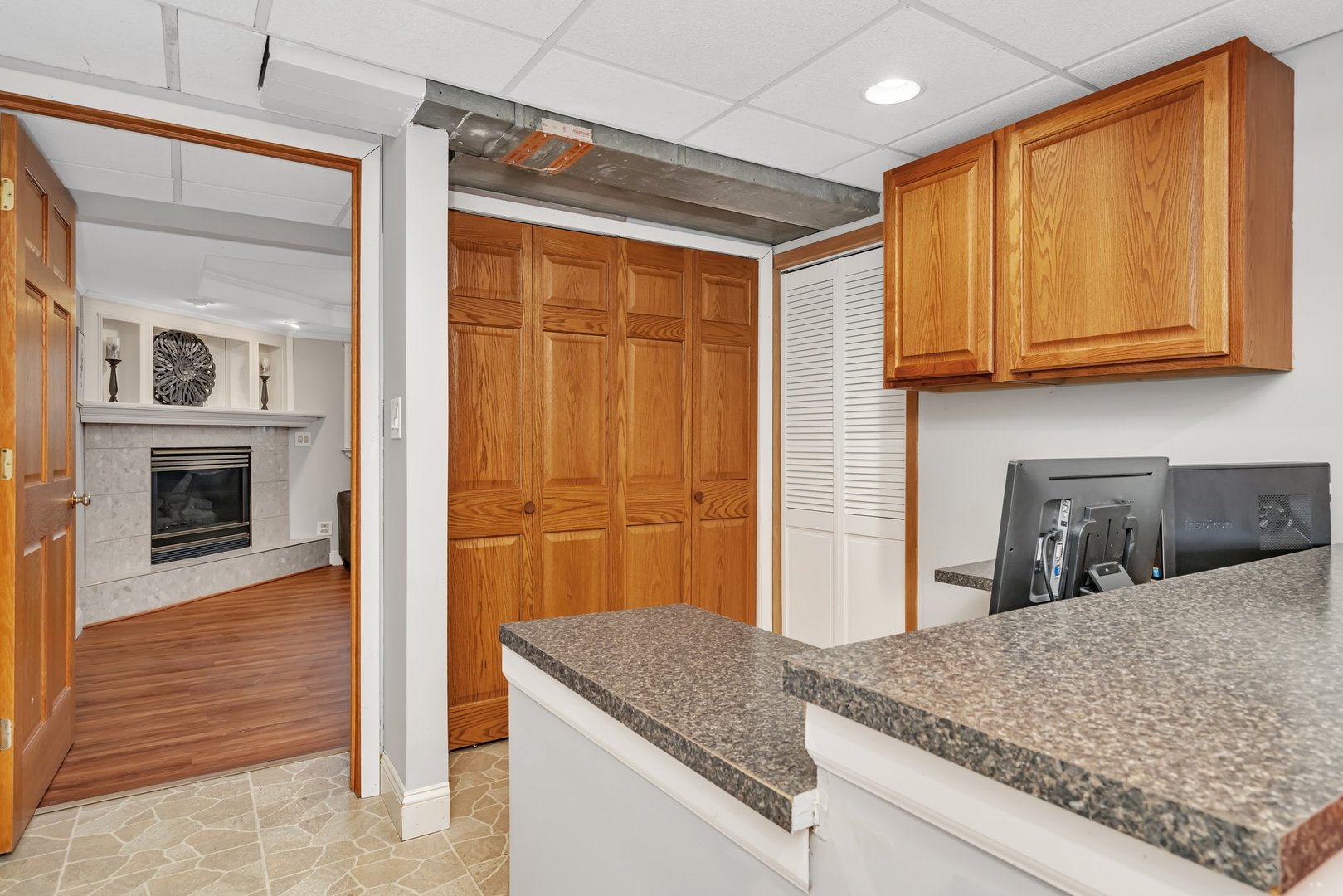 11600 North Brightway Road Mokena, IL 60448 - Photo 44 of 62 a kitchen with stainless steel appliances granite countertop wooden cabinets and a counter top space