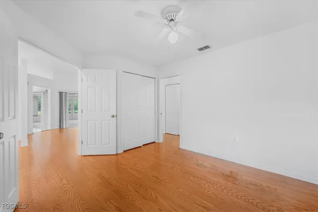 a view of a room with an empty room