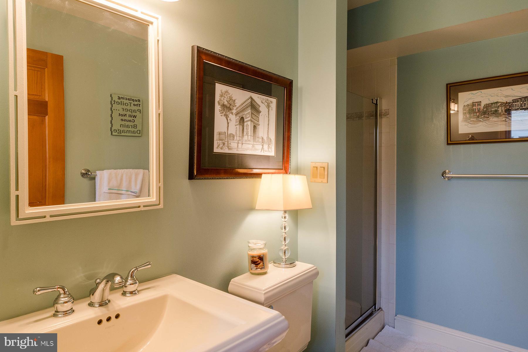 503 Broadwater Road Arnold, MD 21012 - Photo 17 of 30 a bathroom with a sink and mirror with toilet