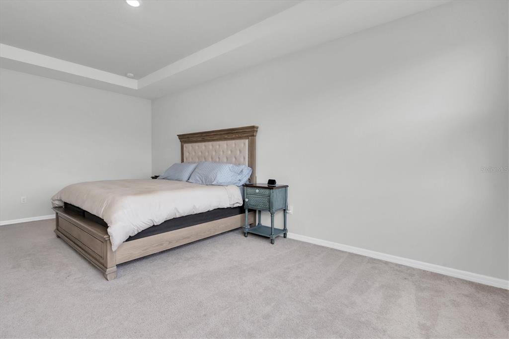 13639 Rangeland Boulevard Odessa, FL 33556 - Photo 19 of 63 a bedroom with a bed and a lamp