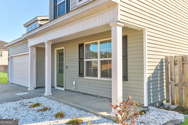 a front view of a house