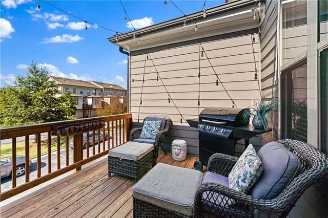 a outdoor living room with furniture