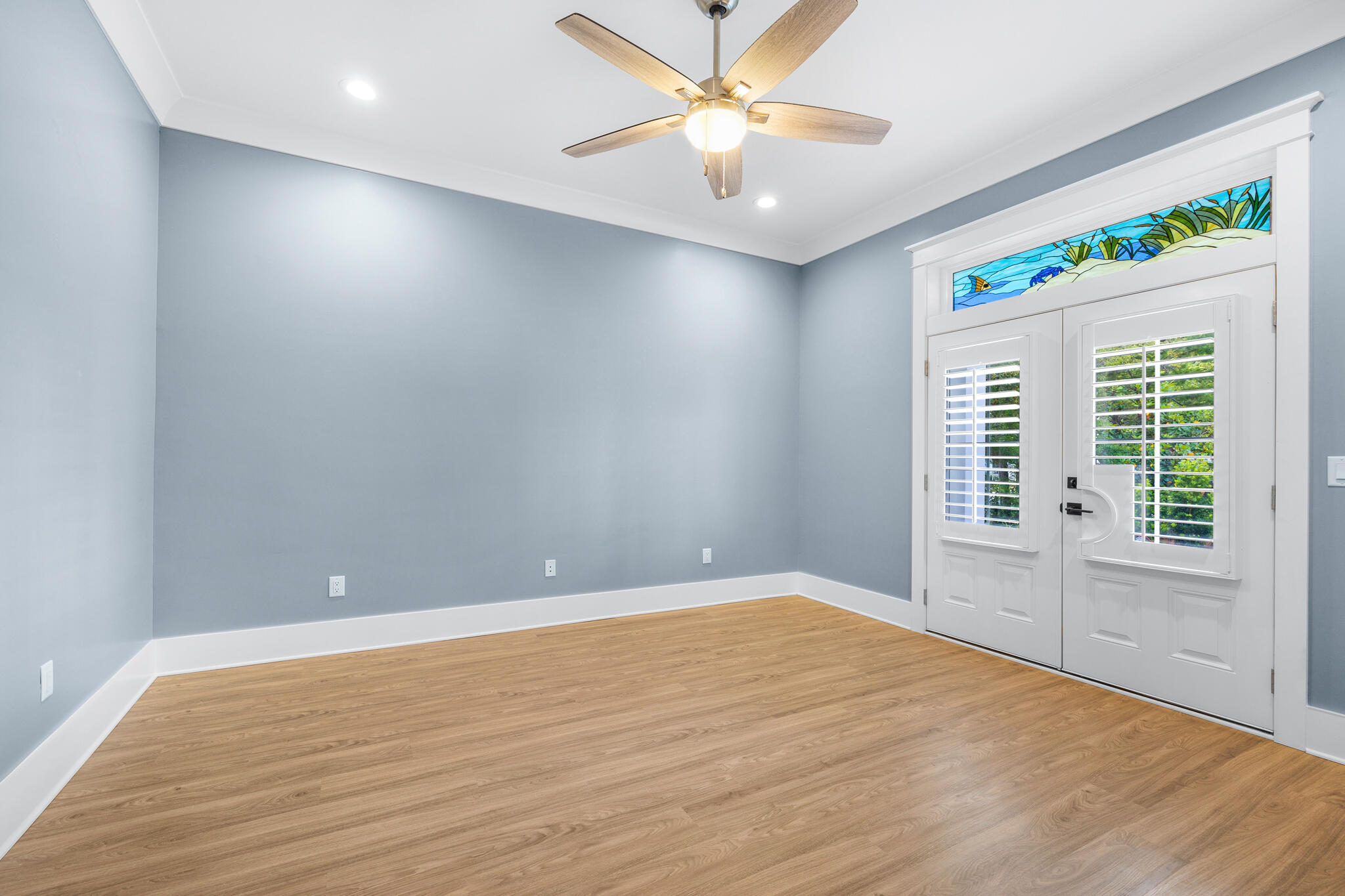 61 Blue Lake Road Santa Rosa Beach, FL 32459 - Photo 28 of 66 wooden floor in an empty room with a window