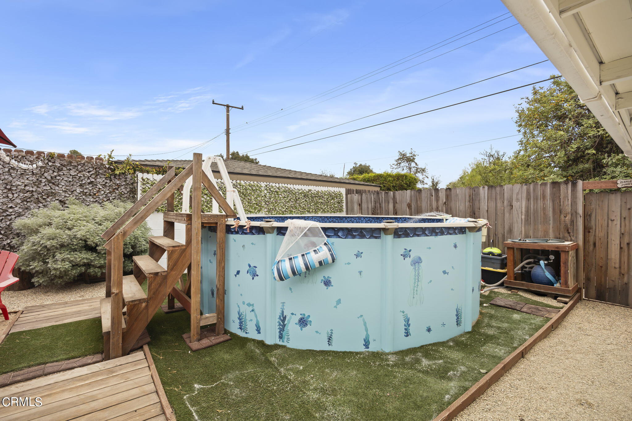 929 Devereux Drive Ojai, CA 93023 - Photo 33 of 40 a view of a wooden house with a outdoor space