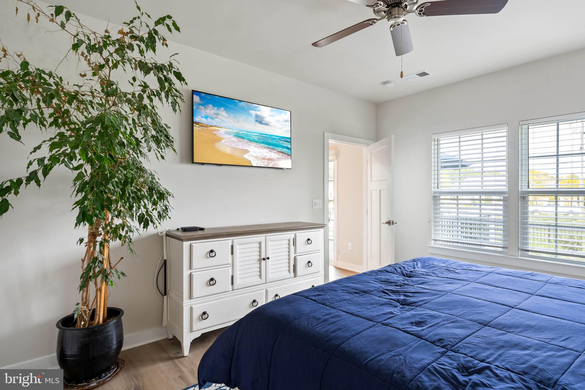 19016 Trimaran Drive Lewes, DE 19958 - Photo 20 of 44 a bedroom with a large bed and a potted plant