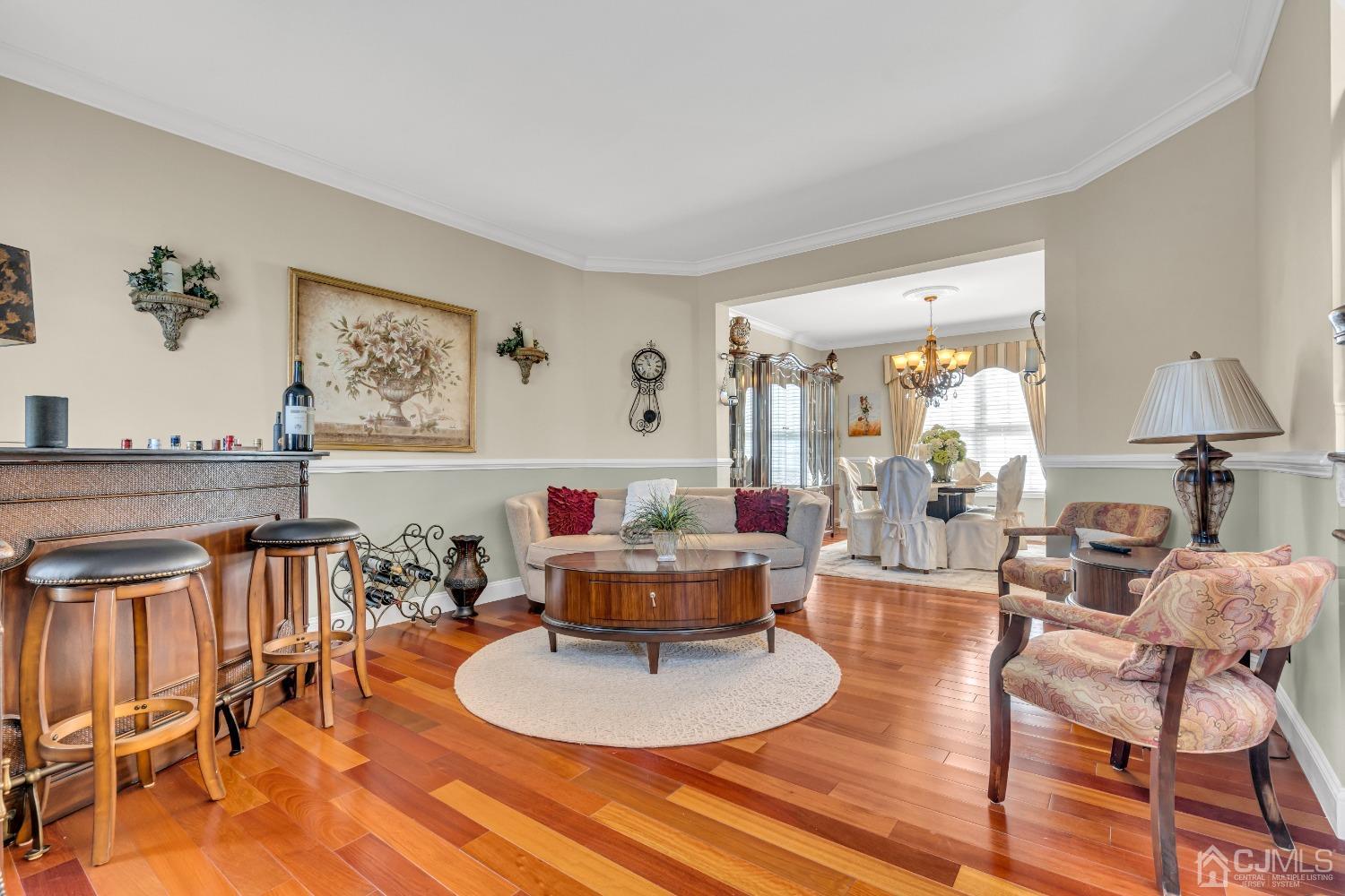 58 Stratton Road Old Bridge, NJ 07747 - Photo 21 of 44 a living room with furniture and a wooden floor