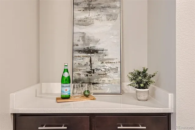 a view of a sink with a potted plant