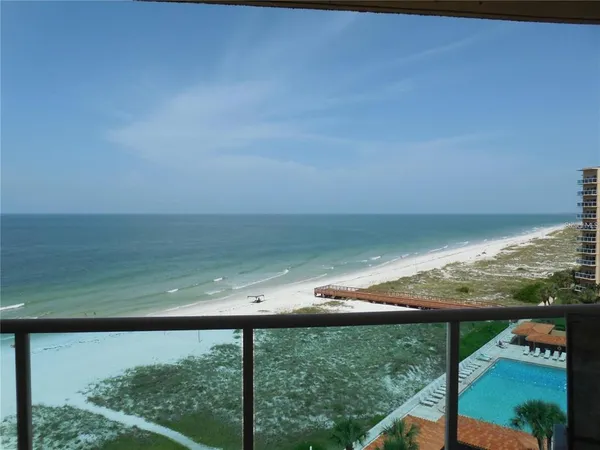 a view of ocean from a balcony