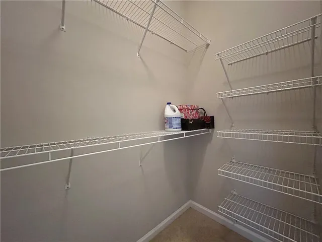 a close view of closet