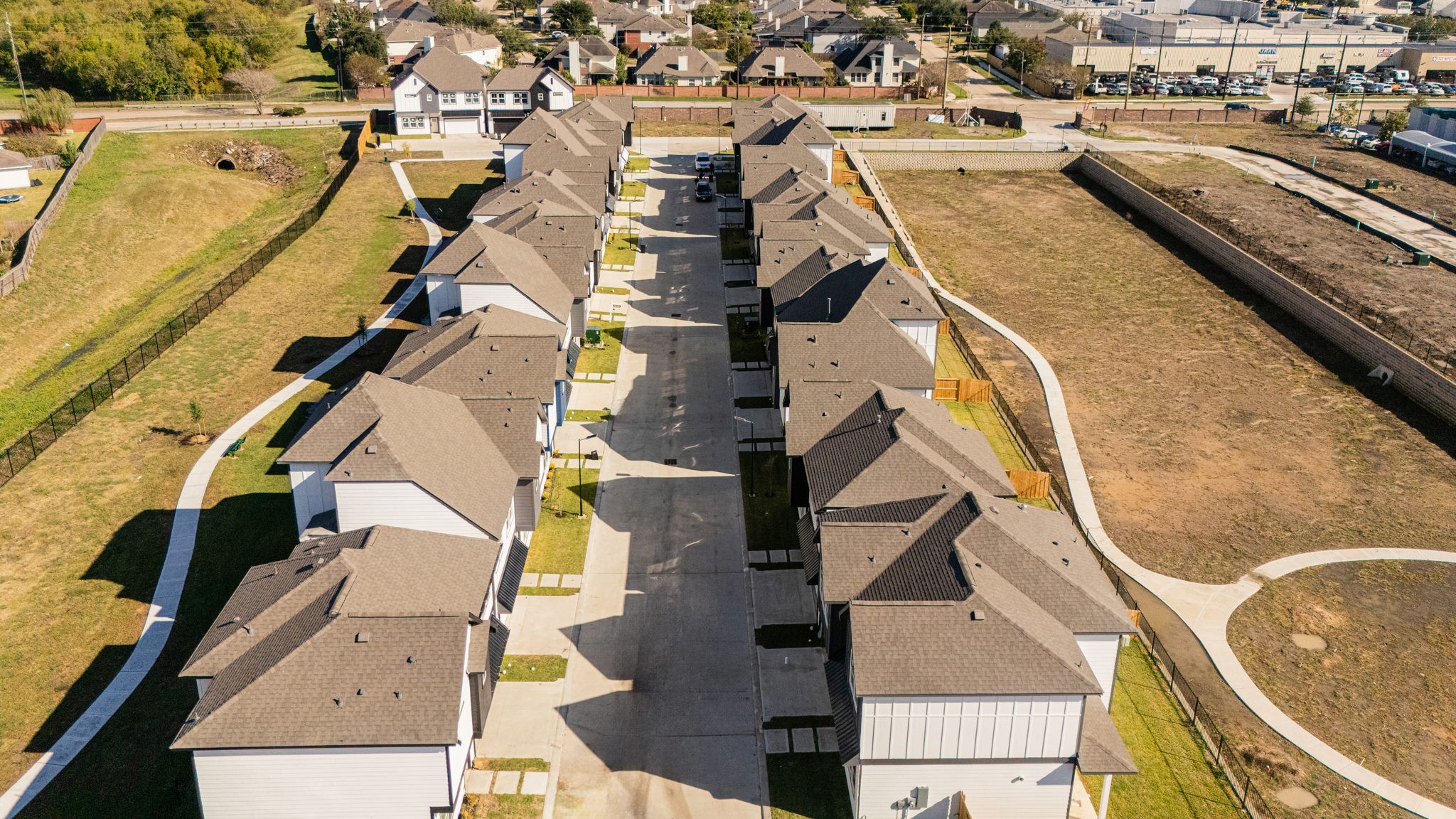 6702 Metro Boulevard, Unit 12 Houston, TX 77083 - Photo 44 of 48 an aerial view of a house with a swimming pool
