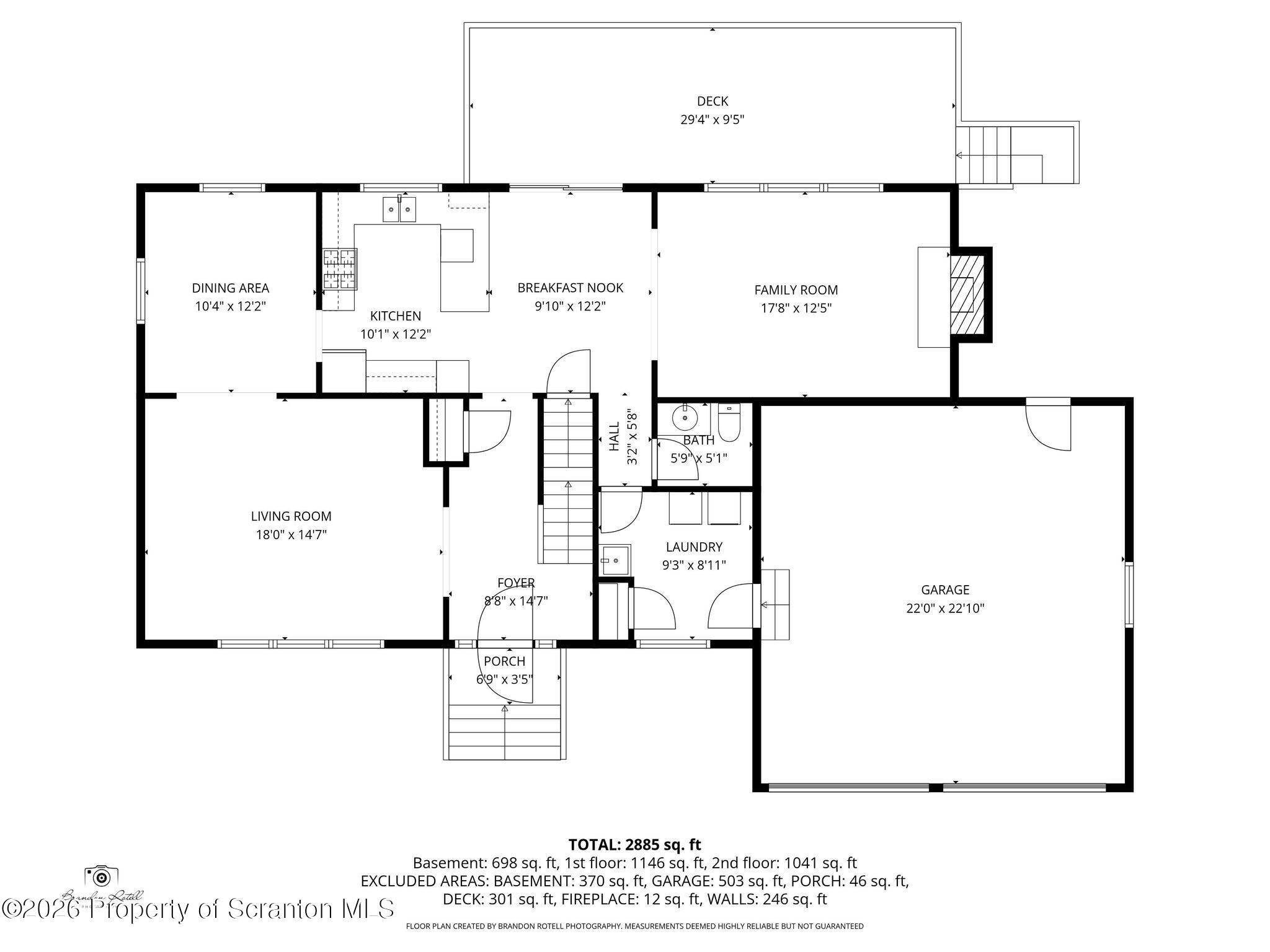 307 Stoney Creek Road Clarks Summit, PA 18411 - Photo 71 of 73 Main Floor Floorplan