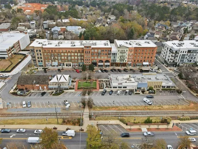 an aerial view of a city
